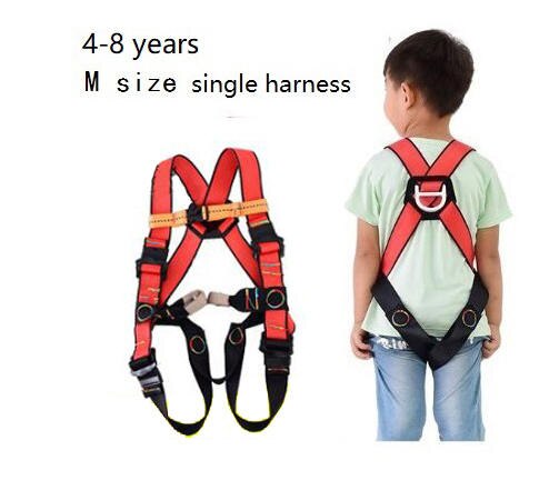 Harnais d'escalade demi-corps pour adulte, rappel extérieur, siège de sécurité, ceinture de poitrine, camping, randonnée: Enfants de 4-8 ans