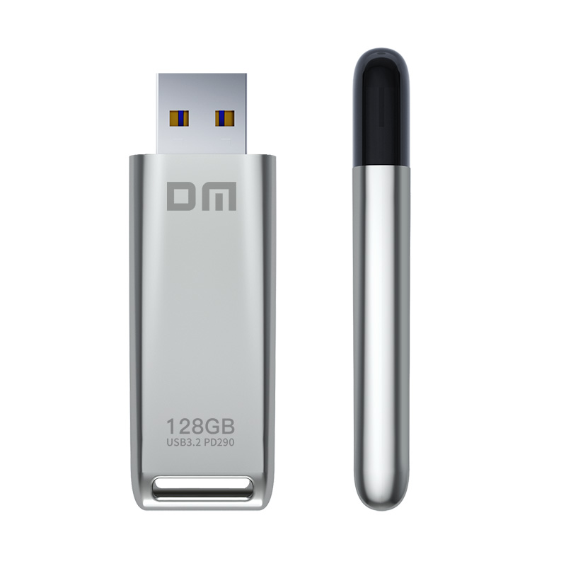 DM PD290 SuperSpeed USB3.2 Flash Drive - Shockproof Metal + PC Shell, Cross-Platform (Win/Mac/Linux): 256GB