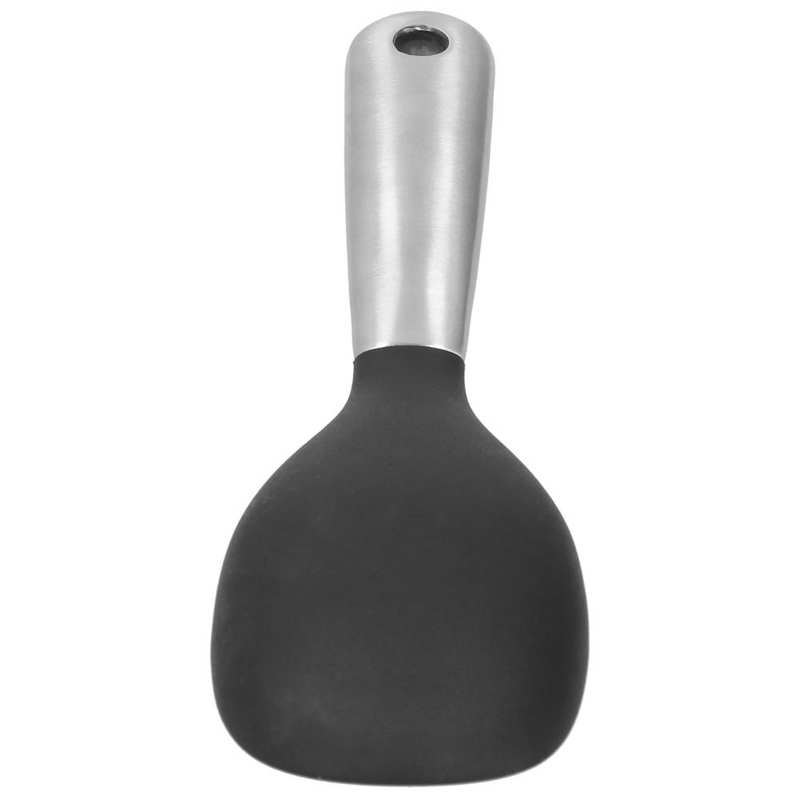 Stainless Steel Silicone Rice Spoon Non-Stick Pan Rice Serving Spoon with Hanging Hole Kitchen Tool Western Dinnerware