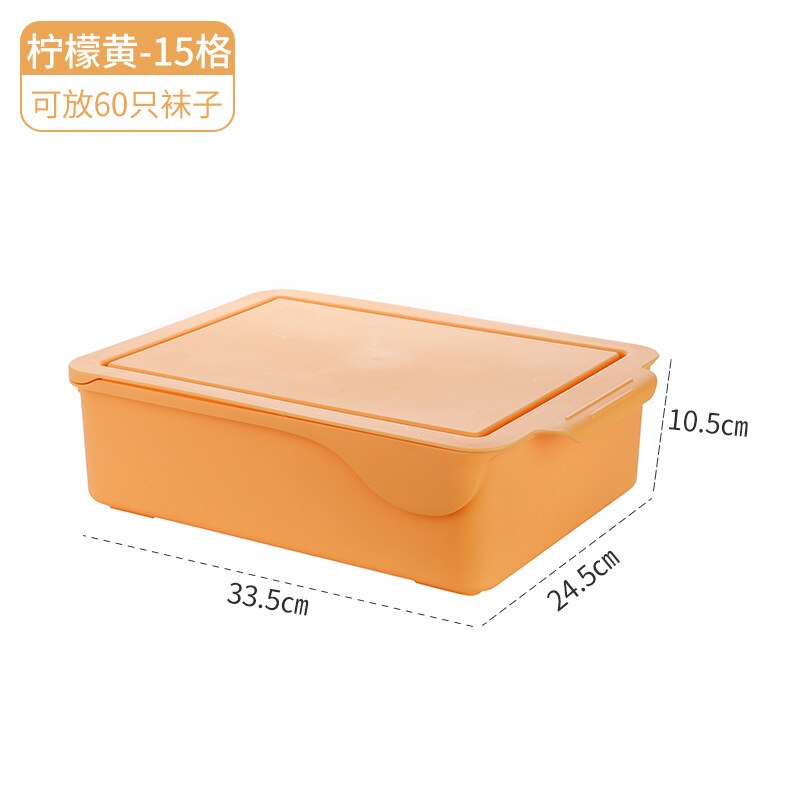 Closet Drawer Storage Box Divider Organizer 15 Grids Socks Bra Underwear Dormitory Wardrobe Boxes Desktop Wardrobe Shelf Divider