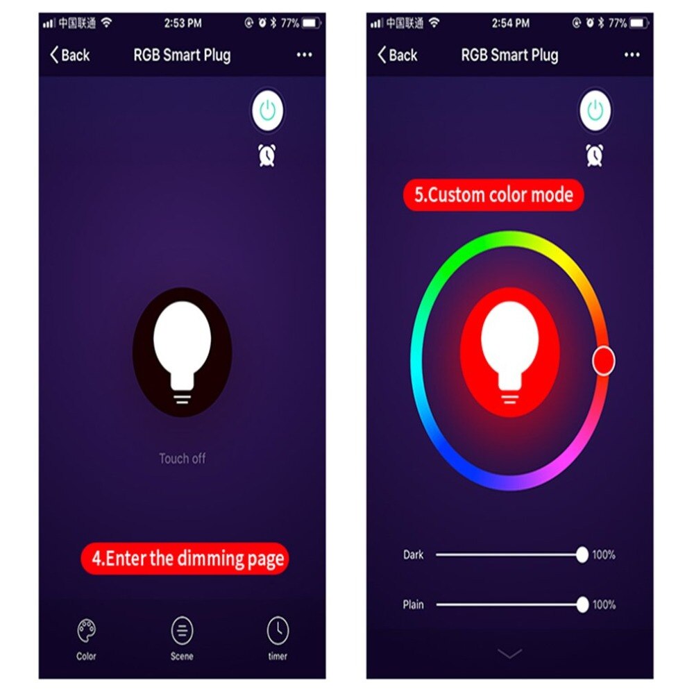 Wifi Smart Socket with LED Indicator Smart Plug Power Monitor Switch Phone APP Voice Remote Control Home Auto Timer RGB Light