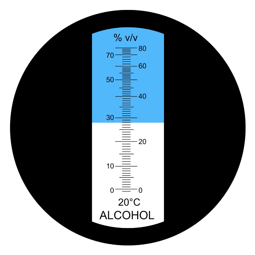 Alcohol Refractometer Met Atc 0 ~ 80% Vol Volume, Voor Gedestilleerd Dranken Wijnmakers Homebrew Concentratie Tester