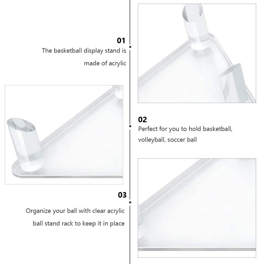 4 Piece Sports Ball Display Rack - Rugby, Basketball, Football Holder Stand