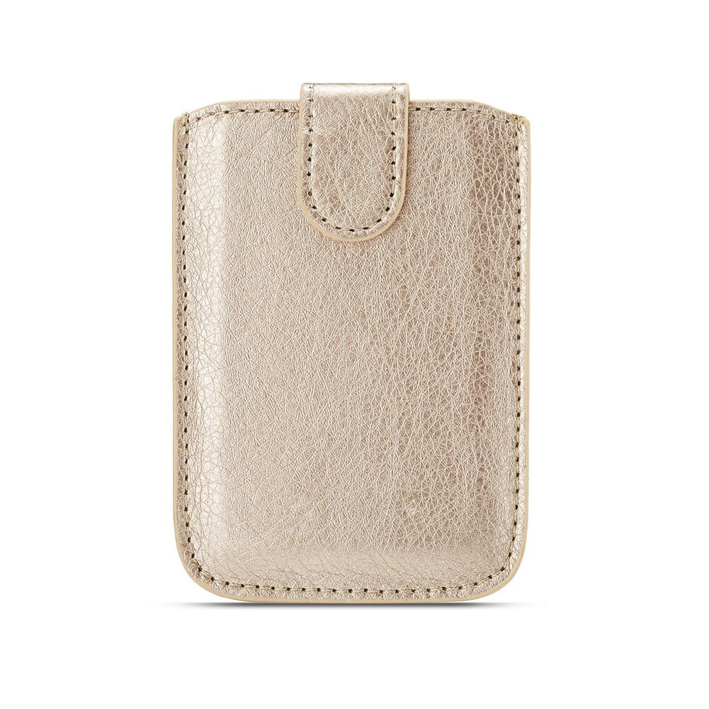 unisex Aufkleber Lagerung Tragbare Tasche Klebstoff Brieftasche Tasche Stock-auf PU Leder Multifunktionale Telefon Zurück Karte Halfter: Gold