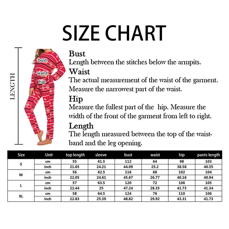 Kerstpyjama's tweedelige sets dames herfst winter letterboom print tops met lange mouwen + lange kokerbroek huispakken