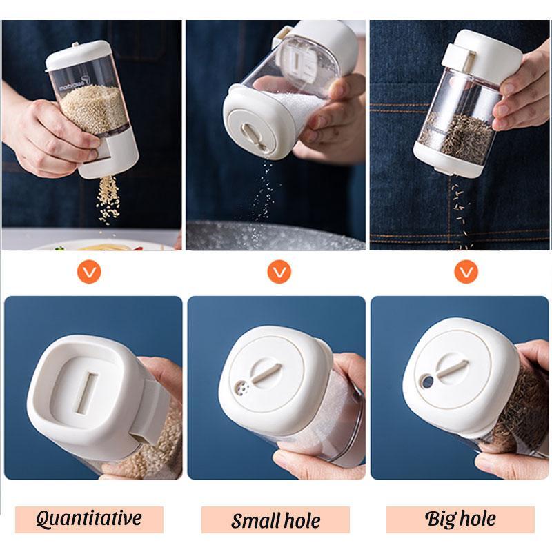 Quantitative Spice Bottle Seasoning Dispenser Metering Spice Jar Salt Cumin Powder Pepper Jar Cook BBQ Tools Kitchen Accessories