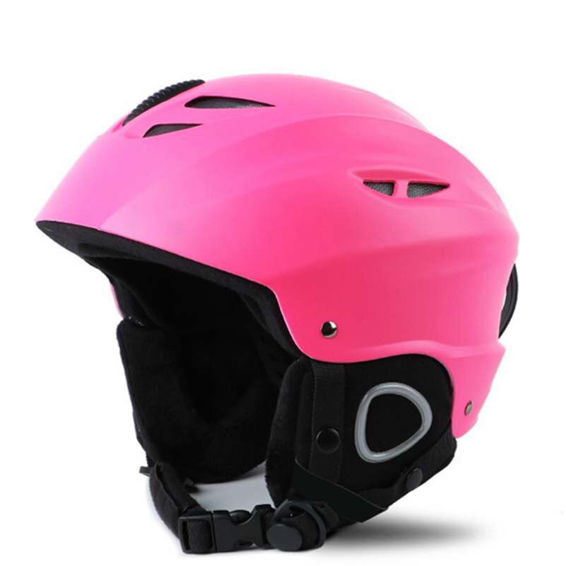 Casques adultes PC + EPS ultra-léger Snowboard casques hommes femmes patinage Skateboard ski respirant casques: pink / M
