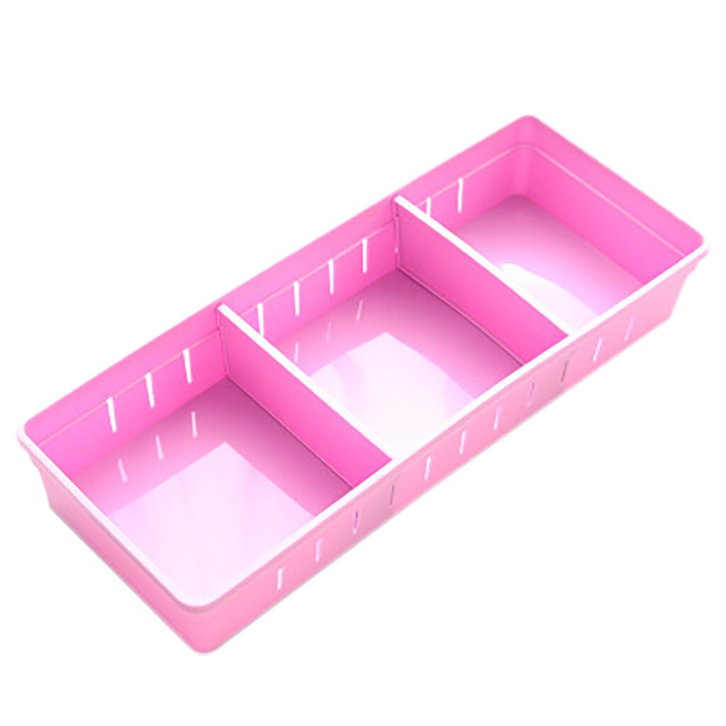 Verstelbare Lade Organizer Keuken Bestek Divider Case Makeup Pen Kantoor Opbergdoos # Sw: Purple