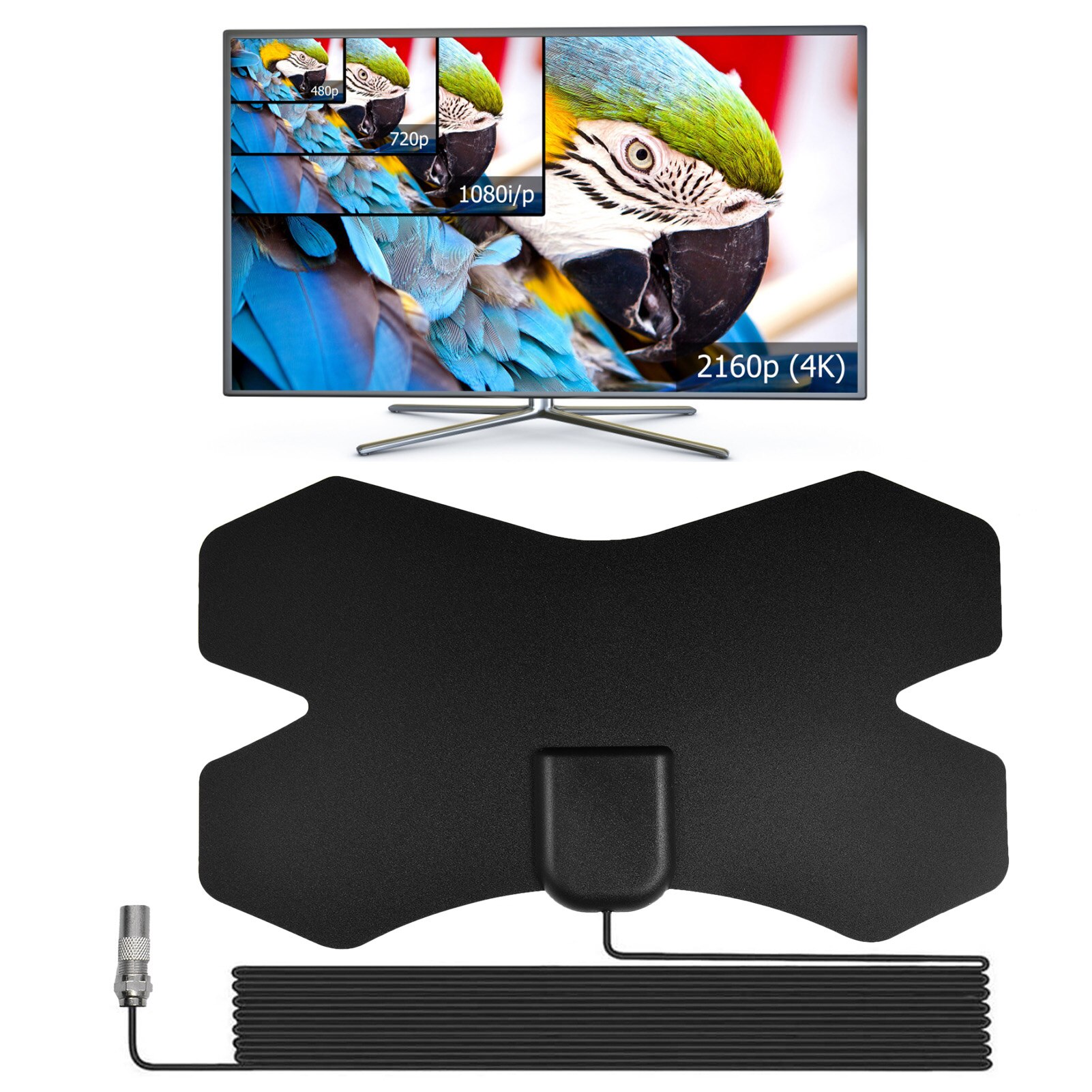 HDTV Antenna Amplified HD Digital 4K Full HD Channel Amplified HDTV Antenna Indoor Outdoor 2000 Miles Range Signal Amplification