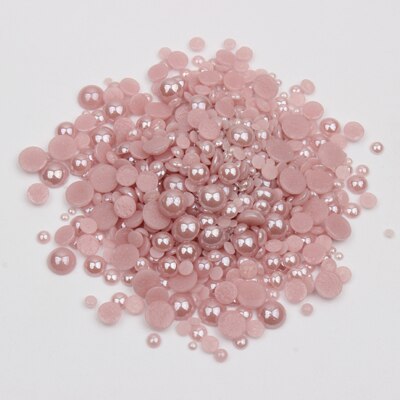 1000 stk/parti hvid/sort mix størrelser keramiske perler halvrund flatback perle 2mm-6mm blandet til diy lim nail art beklædningsgenstand: Det er lilla