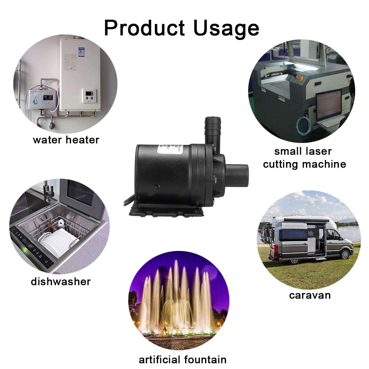 ZYW680 Mini DC 24V Water Pump 5.5m Solar Brushless Motor Water Circulation Water Pump Submersibles Water Pumps