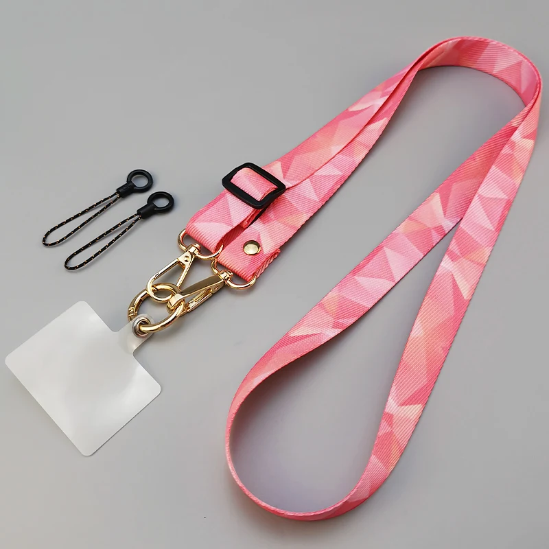 Uniwersalny klips do telefonu Antilost Retro wzór pasek Crossbody długi pasek regulacja długości wiszący pasek na szyję smycz do telefonu komórkowego: Żółty/złota