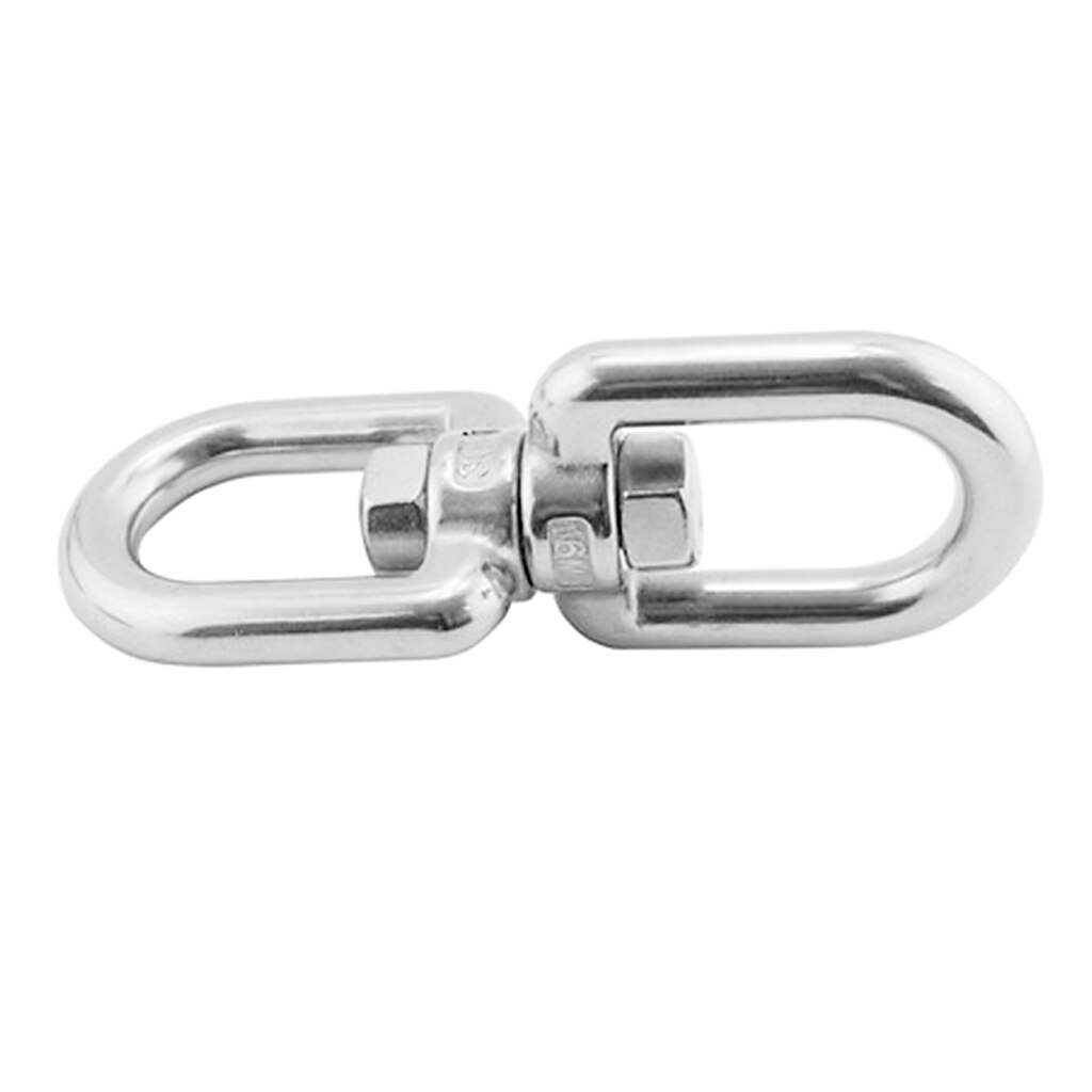 Stainless Steel Swivel Double Loops Hook Connector Two Ended Ring Link