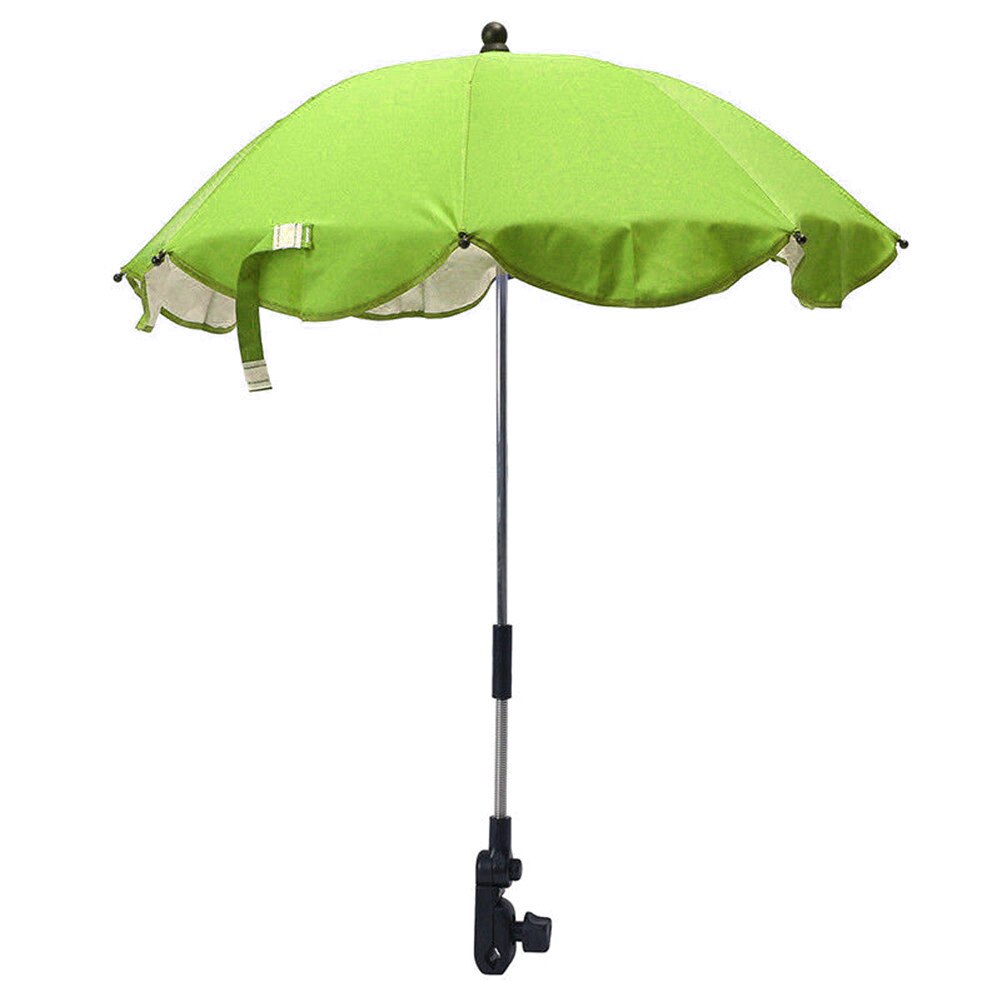 Infant Baby Stroller Umbrella Adjustable Baby Pushchair Umbrella Sun Shade Pram Canopy Cover Umbrella Baby Stroller Accessories: Green