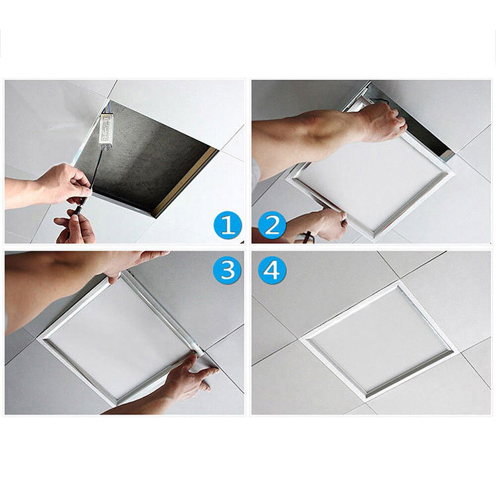20w/1300 Lm Ultra Thin Flat Led Panel Light Industrial Office Square Led Panel Light Recessed Kitchen Bathroom