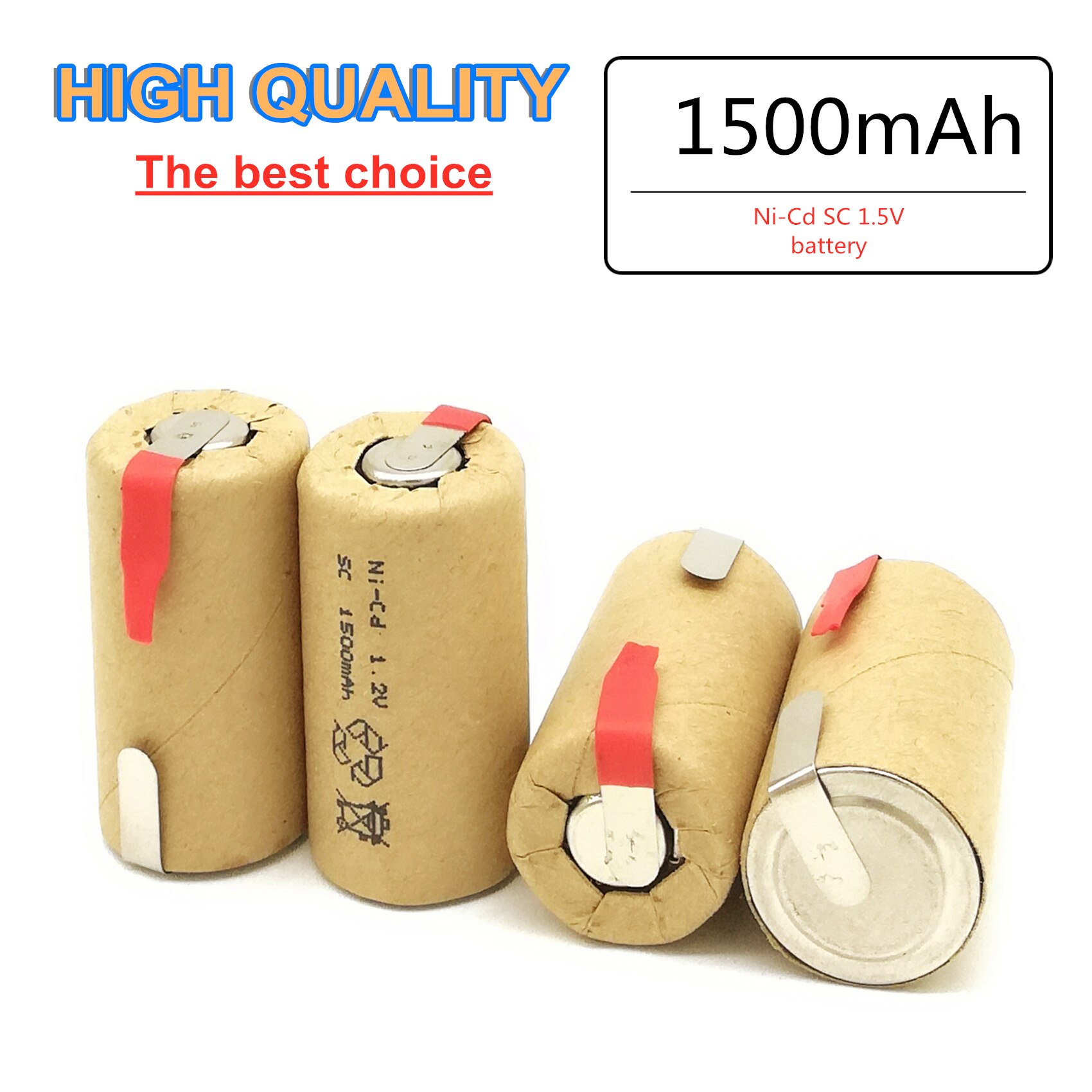 ZONE ONE battery, rechargeable battery, SC NI-Cd 1.2V 1500mah battery with tab forLED electric tools