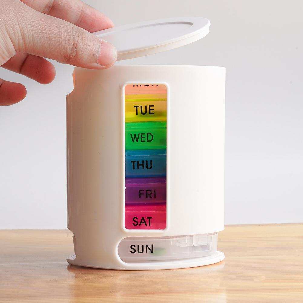 7 Days Pill Case Case Weekly 28 Grid Medicine Capsules Care For Adult Tablet Organizer Elderly Box Splitters Healthy St D7R9