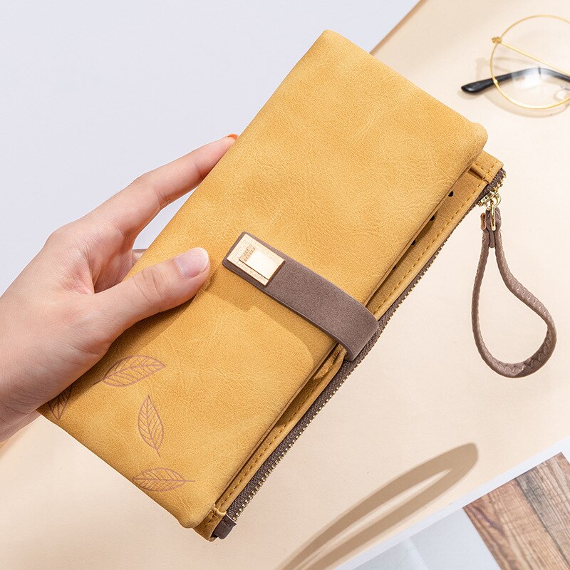 Polsbandje Clutch Wallet Vrouwen Zachte Lederen Kaarthouder Rits Mobiele Telefoon Zak Grote Capaciteit Portemonnee Vrouwelijke Portemonnee Carteras