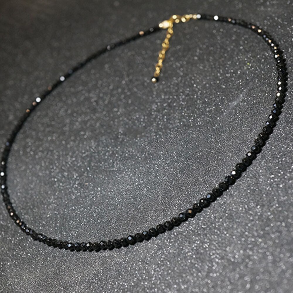 Eenvoudige Zwarte Kralen Korte Ketting Vrouwelijke Mode Sieraden Vrouwen Choker Kettingen Bijoux Femme Dames Party Ketting: Golden