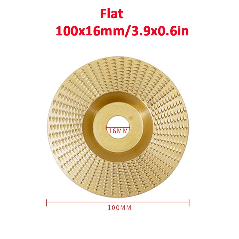Hoek Grinder Disc Haakse Slijper Hout Slijpschijf Disc Schuren Carving Tool Voor Niet-Metalen Hout Haakse Slijper Accessoires: Flat Gold
