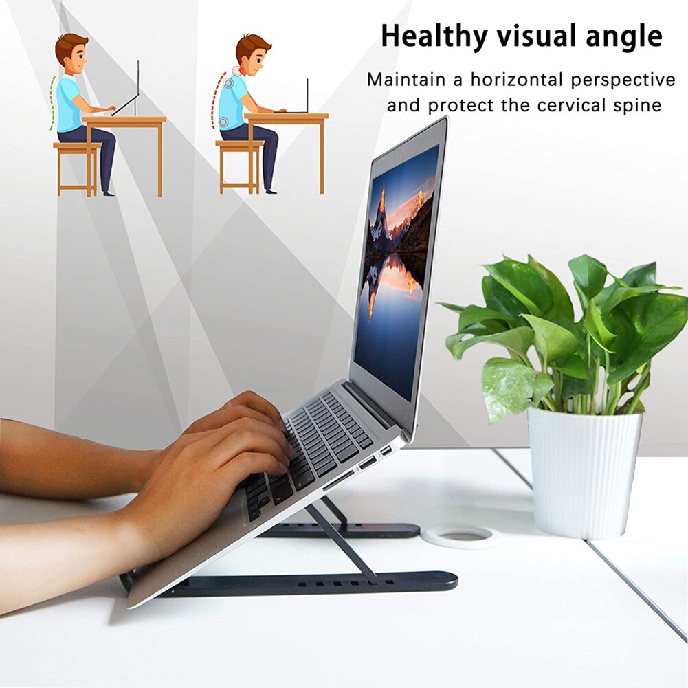 Vertical Holder Adjustable Laptop Cooling Stand Portable Folable Notebook Height for Household Computer Safety Parts