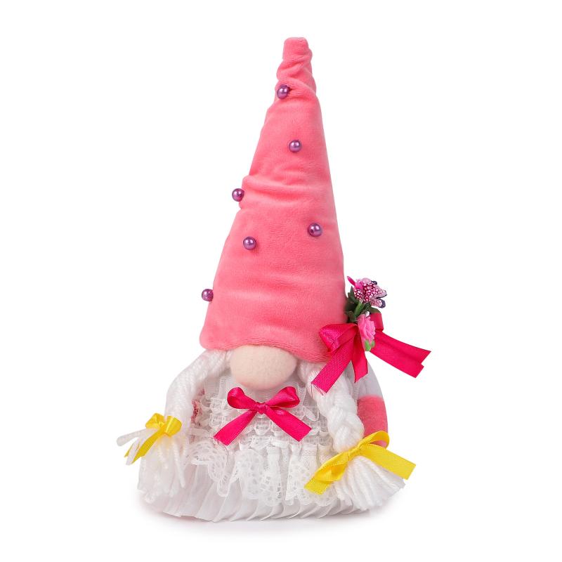 Moederdag Valentijnsdag Leuke Faceless Schort Pop Mom 'S Zitten Dwerg Pluche Pop Familie kinderen: 02