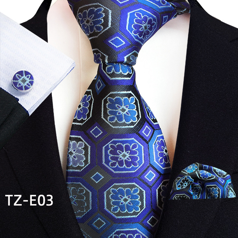 Gold Paisley Silk Ties For Men Luxury 8cm Royal Striped Necktie Pocket Square Cufflinks Set Jacquard Weave Tie Suit Accessories: green