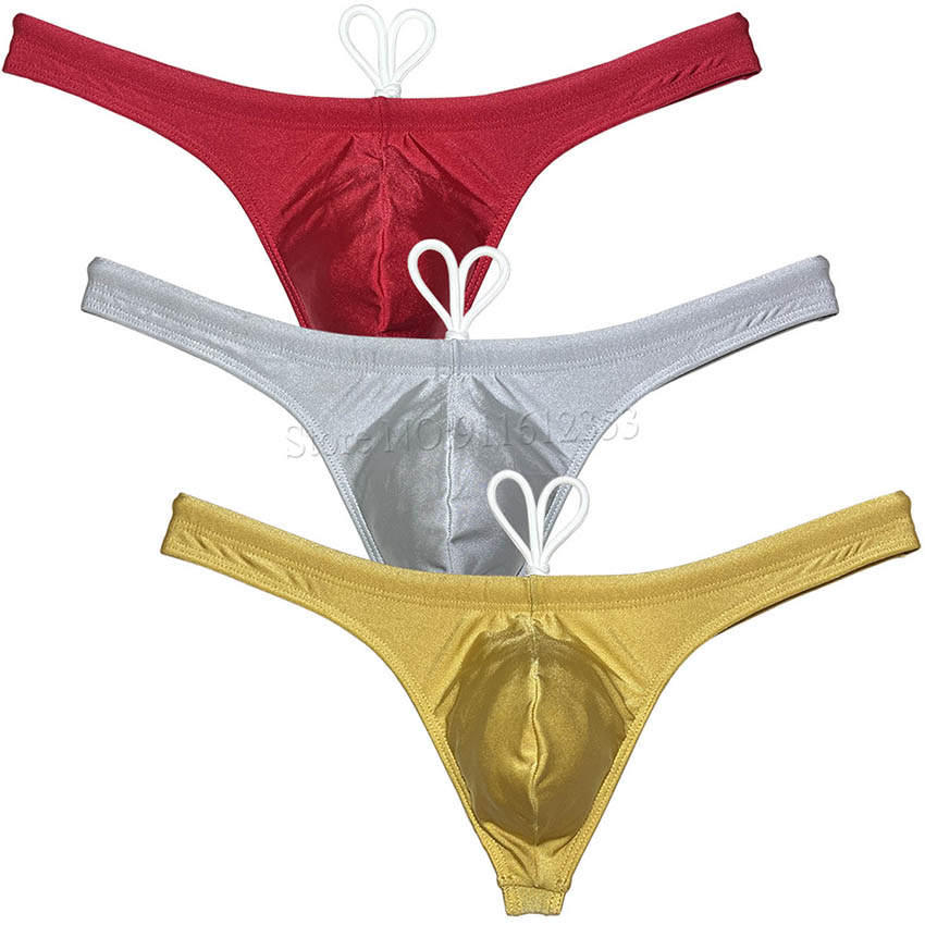Männer Bademode Bikini Badeanzug T-Back Low Wait Tight Beachwear Surfen Tanga Solide Bikini Schwimmen Tanga: L / Dark Grau