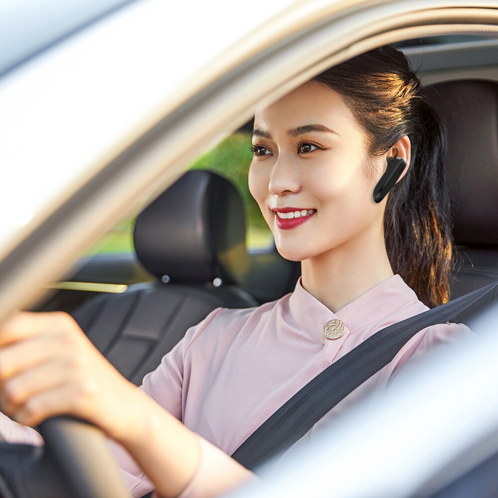 Auriculares inalámbricos con gancho para la oreja, audífonos manos libres con Bluetooth, sonido estéreo de graves, conducción segura, llamadas, música, D1