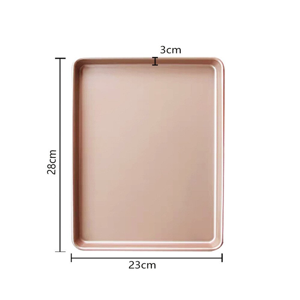 Cake Baking Dish 44*30cm Bakeware Non-stick Baking Dish Bakery Products Bakeware Carbon Steel Bread Oven Dish Rectangle Cake Pan: 28x23x3cm