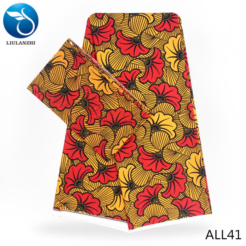 LIULANZHI blue african fabrics Latest Audel fabric with Soft cloth chiffon lace fabric for dress 6yards ALL37-ALL47: ALL41