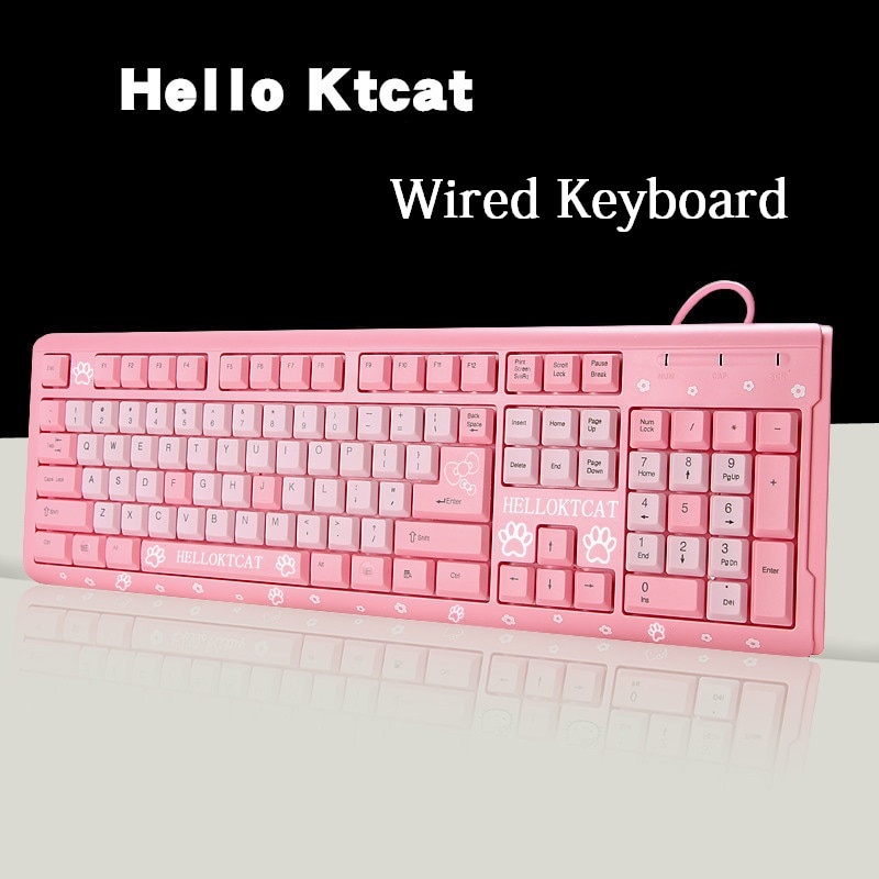 Roze Toetsenbord Met 104 Keycaps Waterdichte Bedrade Usb Toetsenborden Kt Toetsenbord Ergonomie Voor Notebook Desktop Voor Kantoor