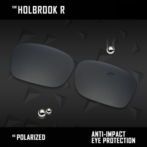 OOWLIT Linsen Ersatz Für Oakley Holbrook R OO9377 Sonnenbrille Polarisierte-Multi Farben: Schwarz