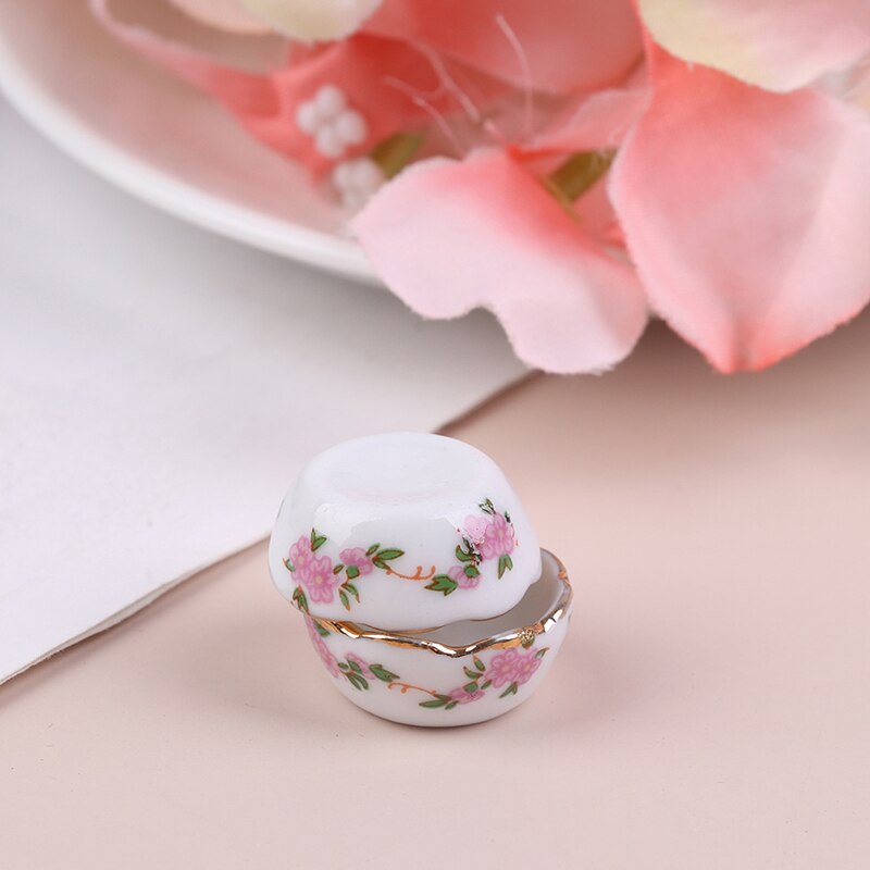 Mini Jahrgang Nachtisch platte DIY Miniaturen Für Dollhouses 1:12 Miniatur Möbel