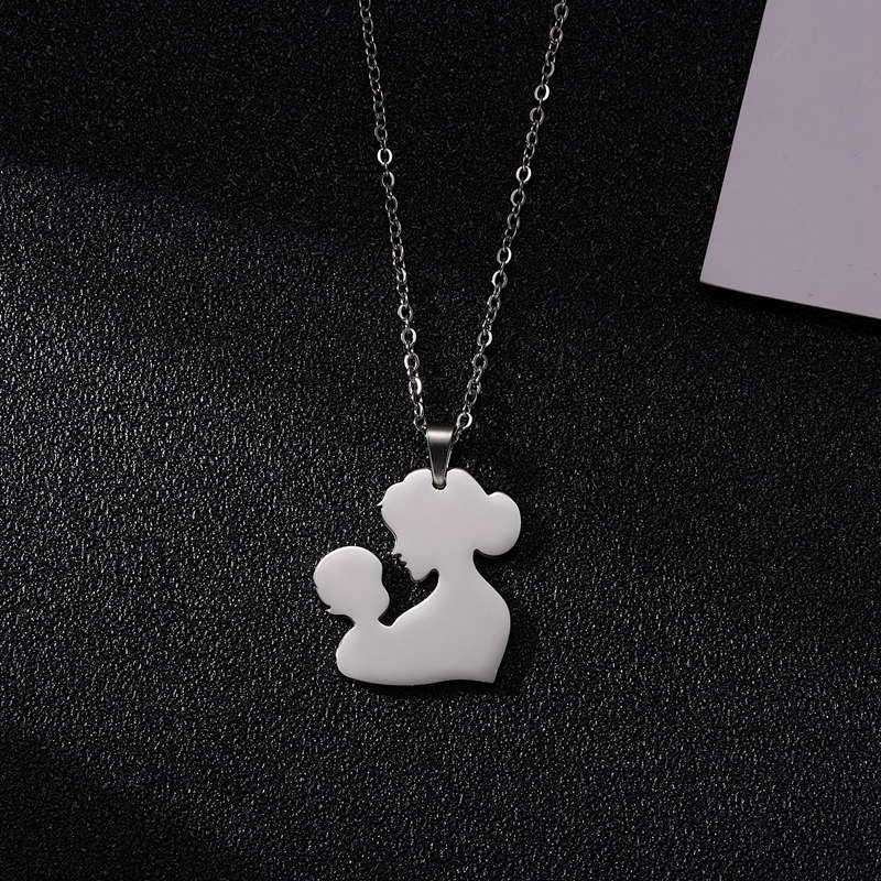 2022 Mother&#39;s Day Necklace Jewelry for Women Pendant Chain Mama Mom Child Kids Charm Christmas Choker Collier Femme