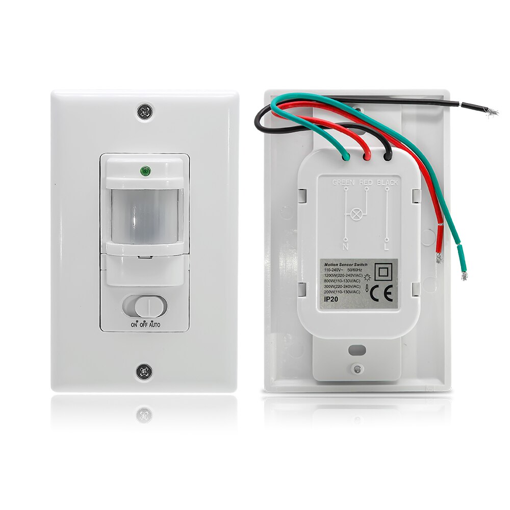 110-220VAC Wall Mounted Motion Sensor Switch With ON/OFF/Auto Mode,Automatic Infrared LED Light Switch with light Control Sensor