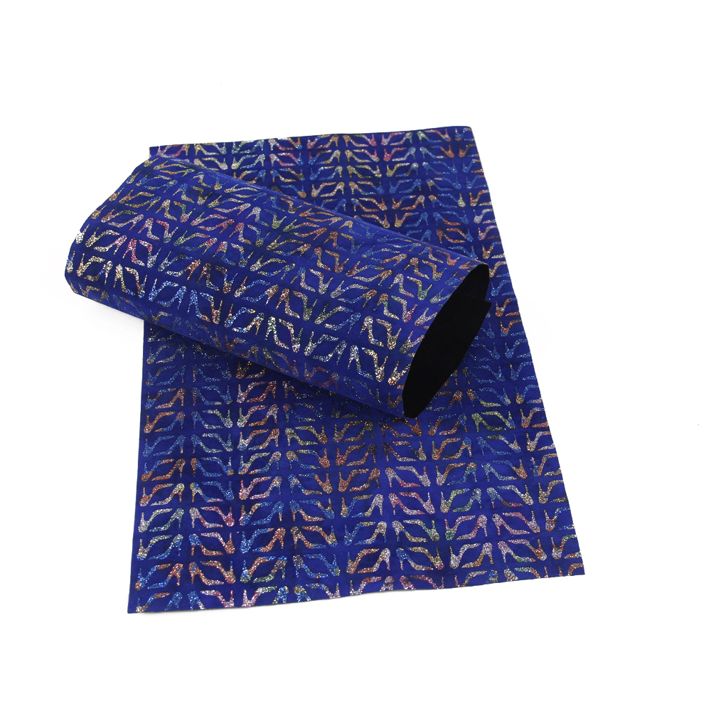 20*33cm geometriske høyhælte sko mønstre trykt glitter kunstskinn stoffark, gjør-det-selv håndlagde materialer ,1 yc 3442: 1061339004