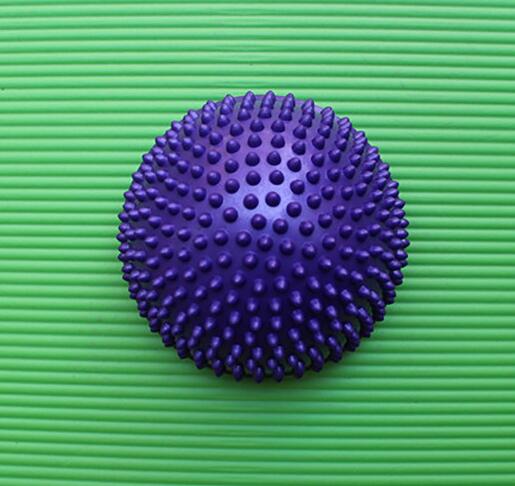 Yoga Ball PVC Inflatable Massage Point Half Fit Ball Balance Trainer Stabilizer Pilates Fitness Balancing Ball: Purple