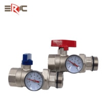 Boden heizung verteiler Ball ventil mit Thermometer Winkel ventil alle Durcheinander