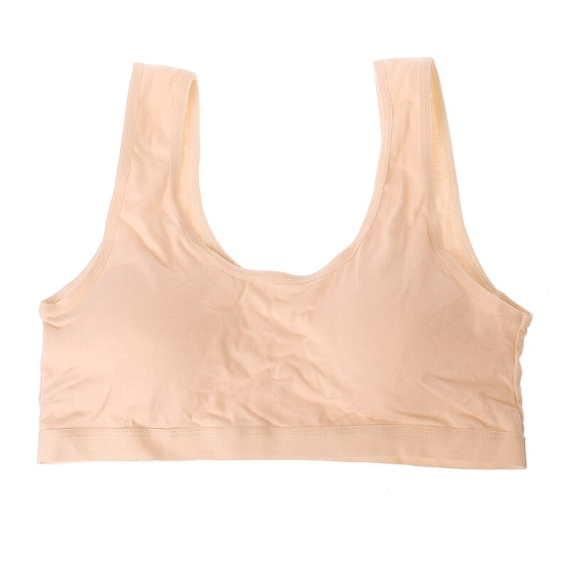 Teenage Kids Girls Underwear Teen Sports Bra Puberty Training Bra Underclothes: Flesh Color