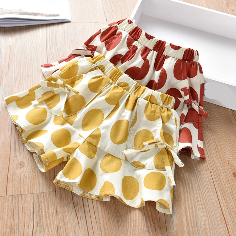 Pigeshorts børnetøj børnebukser til babypigebukser sommer småbørn solide 90 100 110 120 130 140