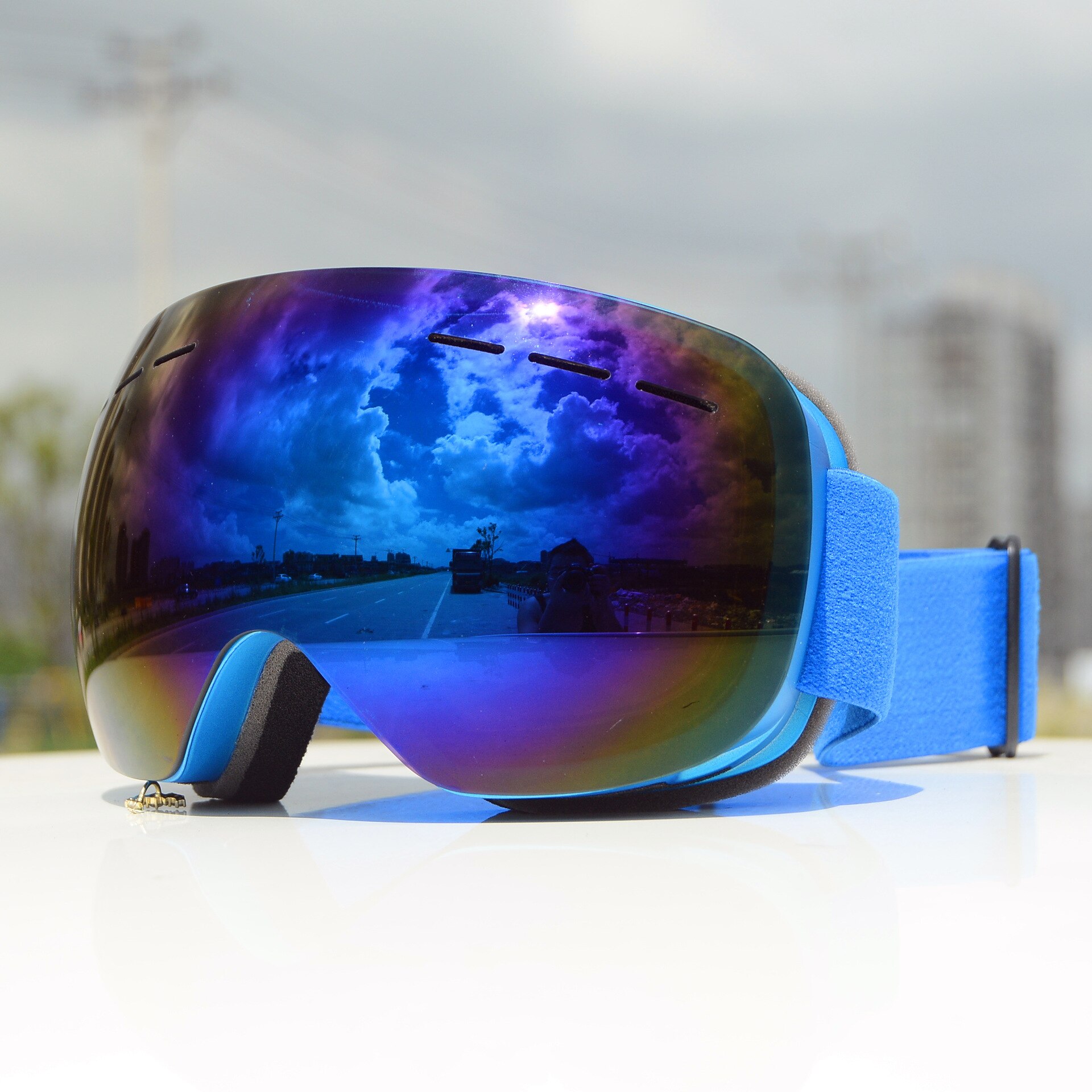Nowe gogle narciarskie mężczyźni kobiety podwójna warstwa przeciwmgielne duże narciarskie maski UV400 okulary ochrona narciarstwo zimowe śnieg gogle snowboardowe: 5