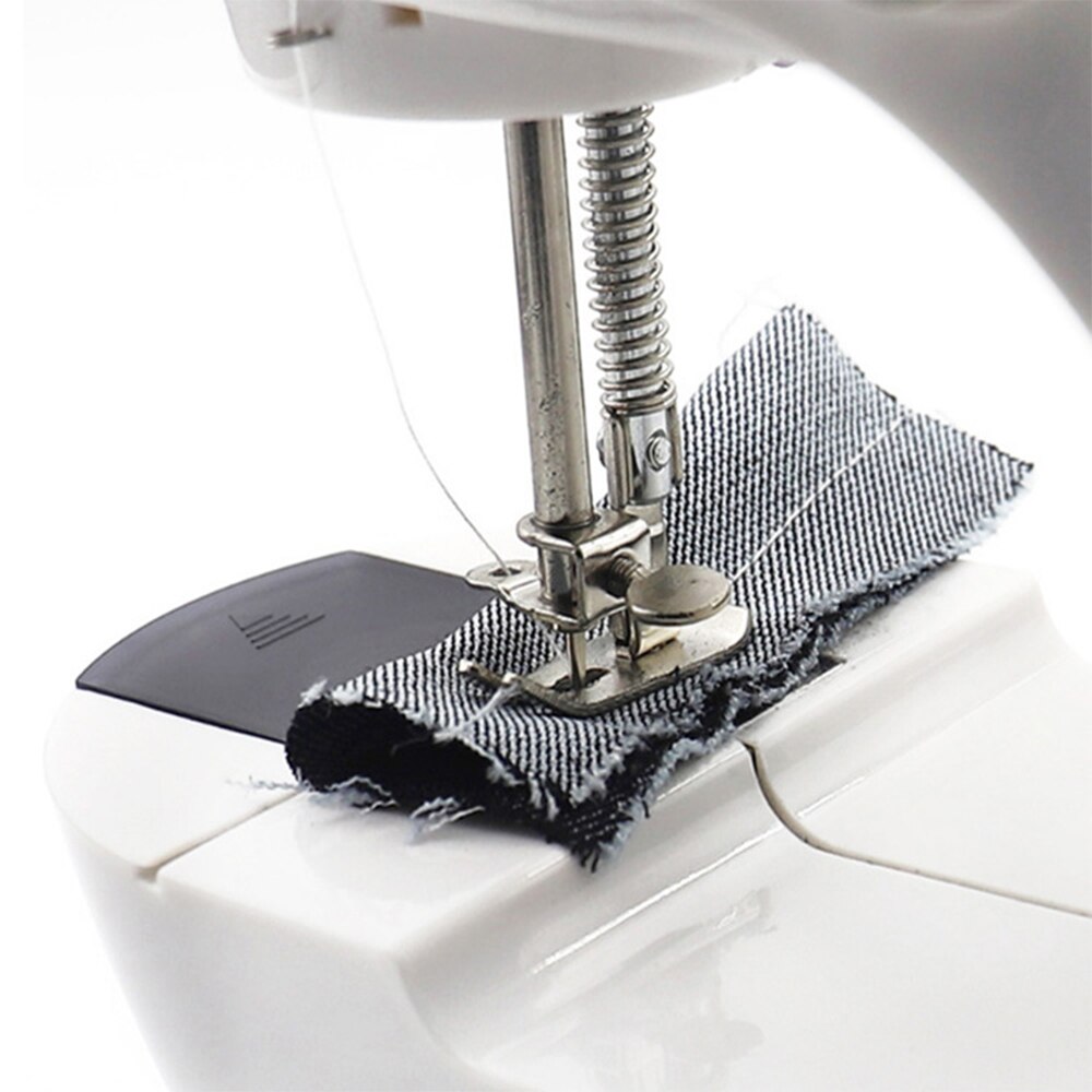 Sewing Machine Portable Household Mini Sew With Foot Pedal Night Light Double Thread Pink Colour For Tailor Table