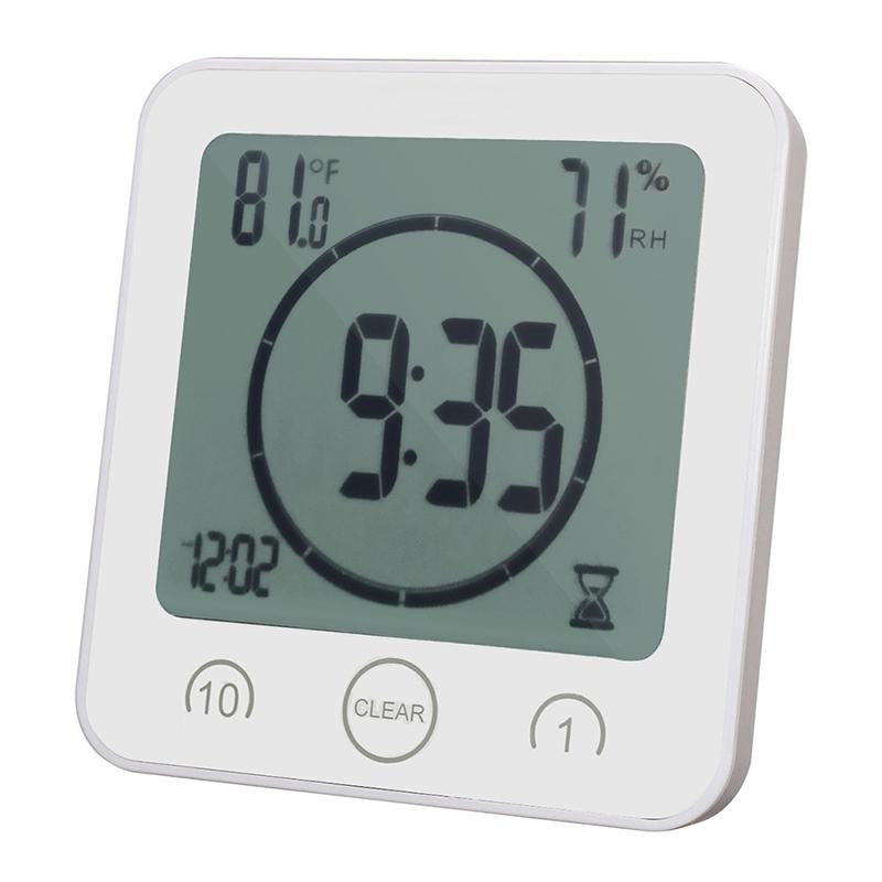 Horloges de salle de bain numérique Lcd étanche douche montres minuterie Temp horloge murale accessoires de décoration de la maison offre spéciale moderne: a