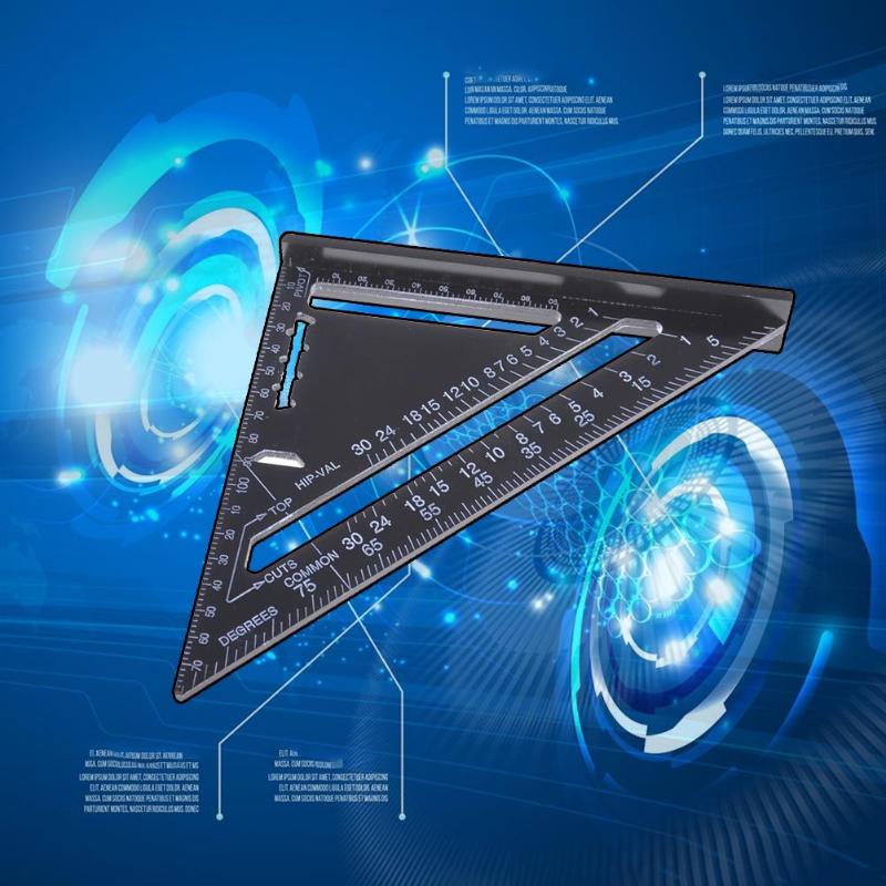 7 Inch Metric Triangle Ruler Square Angle Ruler Woodwoking Speed Straight Angle Gauge Protractor Angle Finder Measuring Tool