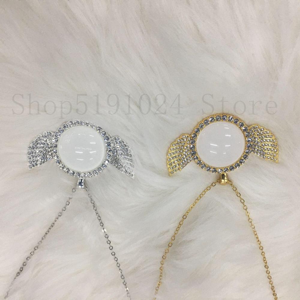 blanc sublimation ange collier pour femmes bijoux transfert de chaleur blanc matériel bricolage 6 pièces/lot