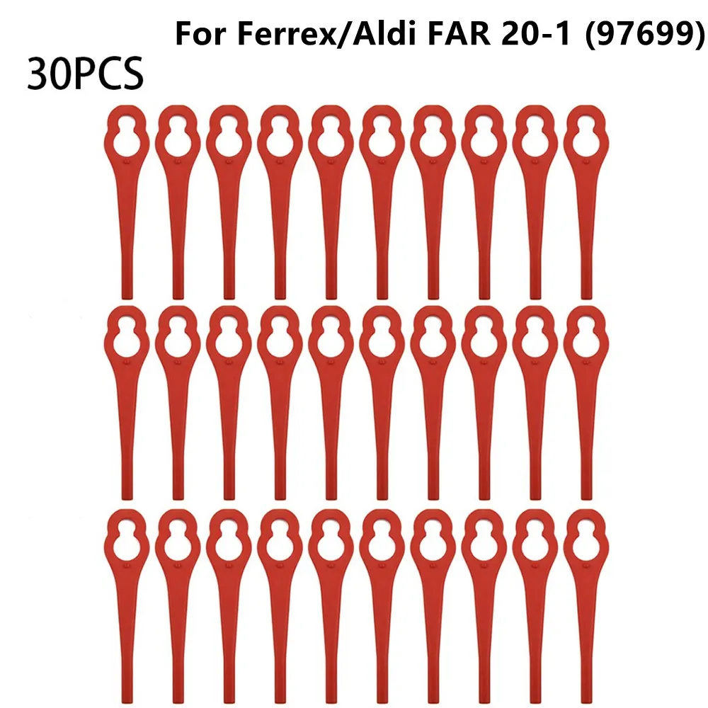10 Pcs 95mm Mower Blades Plastic For Aldi Ferrex FAR 20-1 20V/40V Cordless Grass Strimmer Garden Tools Accessories: Size 2 Red