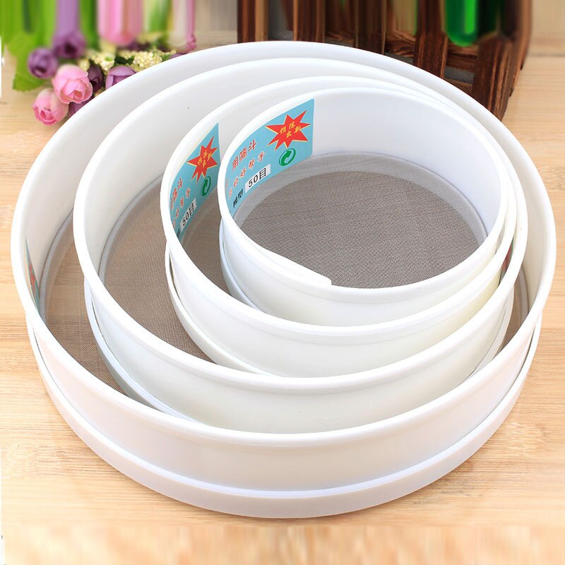 Tamiz fino para hornear, tamiz de harina, pantalla para hornear, colador para el hogar, tamiz de superficie ultrafino: 20 cm in diameter