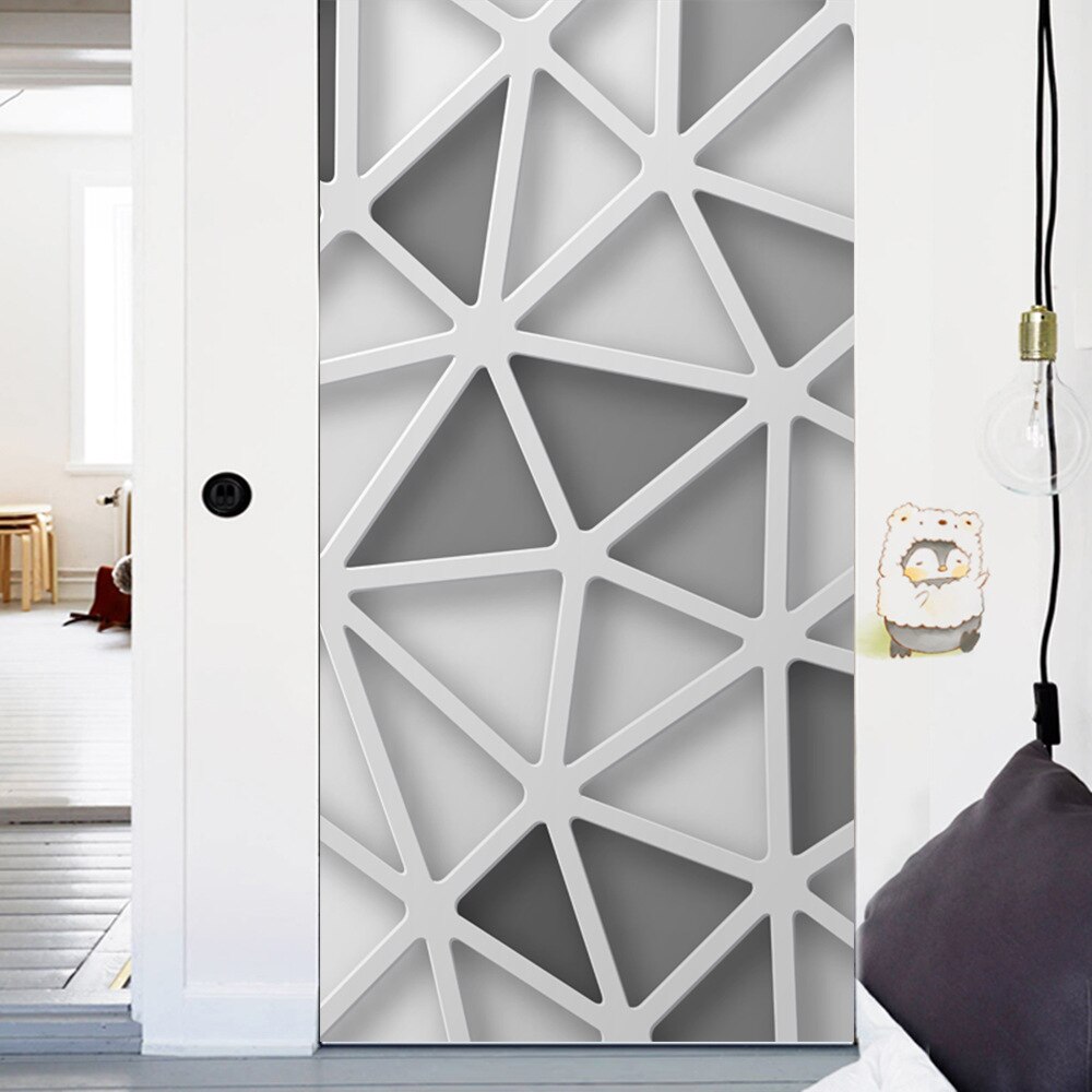 MT173 Door Stickers Wardrobe Renovation Fridge Magnet Door Stickers Home Decor Waterproof Removable Stickers