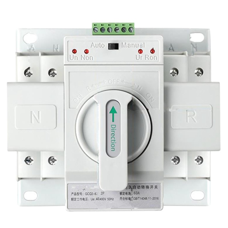 Dual Power Automatic Transfer Switch 2P63A Switch Gear Switch Cb Class Ats Home Single Phase 220V: Default Title